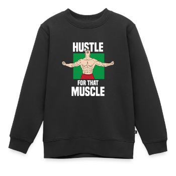 Musculation Musculation Fitness Renforcement musculaire - Sweat Premium enfant bio - noir - Devant - AI Model Kid Female (0cm)