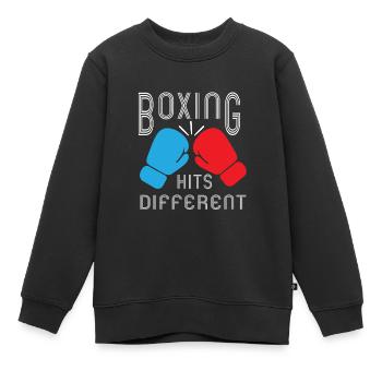 Boxen Boxer Boxhandschuhe Boxverein Boxclub - Kinder Premium Organic Sweatshirt - Schwarz - Vorne - AI Model Kid Female (0cm)