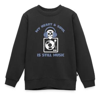 DJ Discjockey Diskjockey Auflegen Club - Kinder Premium Organic Sweatshirt - Schwarz - Vorne - AI Model Kid Female (0cm)