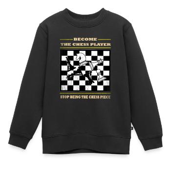Chess Chess Player Chess Board Chess Tournament - Kids Premium Organic Sweatshirt - black - Front - AI Model Kid Female (0cm)
