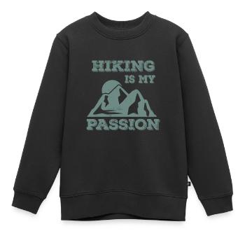 Klettern Kletterer Berge Kletterwand Kletterdad - Kinder Premium Organic Sweatshirt - Schwarz - Vorne - AI Model Kid Female (0cm)