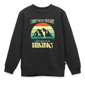 Klettern Kletterer Berge Kletterwand Kletterdad - Kinder Premium Organic Sweatshirt - Schwarz - Vorne - AI Model Kid Female (0cm)