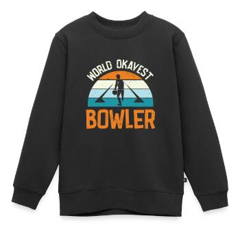Bowling Bowling Ball Bowling Alley Strike - Sweat Premium enfant bio - noir - Devant - AI Model Kid Female (0cm)
