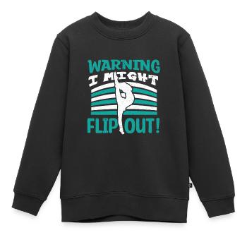 Gymnastik Turnen Barren Trampolin Ringe Turner - Kinder Premium Organic Sweatshirt - Schwarz - Vorne - AI Model Kid Female (0cm)
