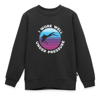 Nageurs Natation 50 mètres piste Brasse - Sweat Premium enfant bio - noir - Devant - AI Model Kid Female (0cm)