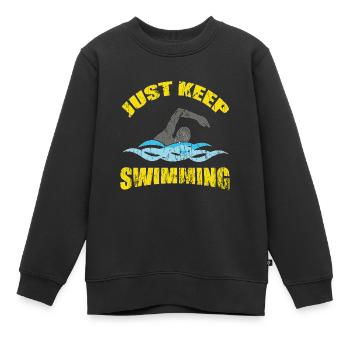 Nageurs Natation 50 mètres piste Brasse - Sweat Premium enfant bio - noir - Devant - AI Model Kid Female (0cm)