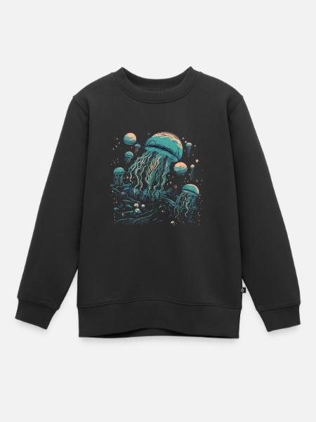 Qualle - Kinder Premium Organic Sweatshirt - Schwarz