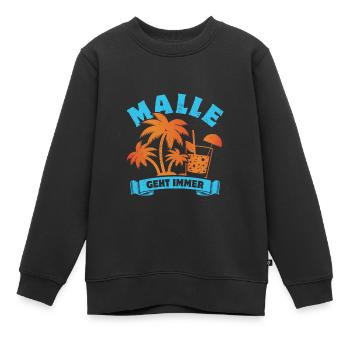 Malle geht immer - Mallorca Fan - Spruch - Kinder Premium Organic Sweatshirt - Schwarz - Vorne - AI Model Kid Female (0cm)