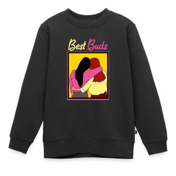Meilleurs amis Meilleurs bourgeons Meilleur ami - Sweat Premium enfant bio - noir - Devant - AI Model Kid Female (0cm)