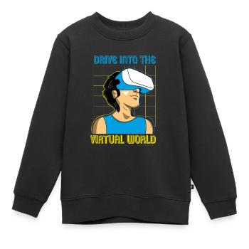 VR Brille Virtual Reality Gaming - Kinder Premium Organic Sweatshirt - Schwarz - Vorne - AI Model Kid Female (0cm)