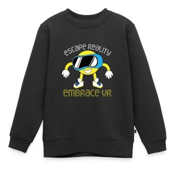 VR Brille Virtual Reality Gaming - Kinder Premium Organic Sweatshirt - Schwarz - Vorne - AI Model Kid Female (0cm)