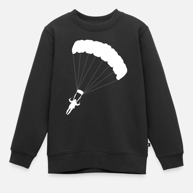 Parachute Skydiving Gift Idea - Kids Premium Organic Sweatshirt - black