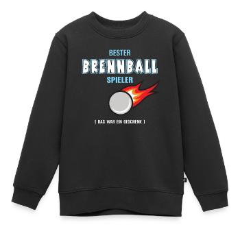 Bester Brennball Spieler Brennballer Teamsport - Kinder Premium Organic Sweatshirt - Schwarz - Vorne - AI Model Kid Female (0cm)