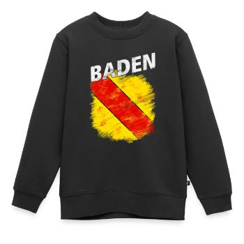 Baden - Kinder Premium Organic Sweatshirt - Schwarz - Vorne - AI Model Kid Female (0cm)
