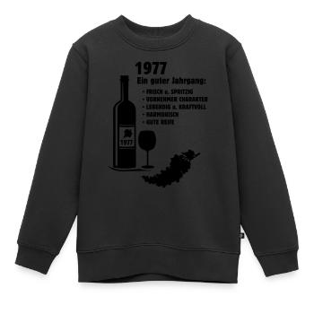Geburtstag Jahrgang 1977 - Kinder Premium Organic Sweatshirt - Schwarz - Vorne - AI Model Kid Female (0cm)