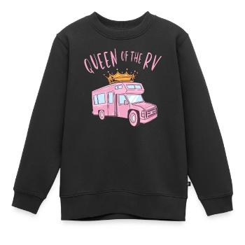 Königin des Camper - Kinder Premium Organic Sweatshirt - Schwarz - Vorne - AI Model Kid Female (0cm)