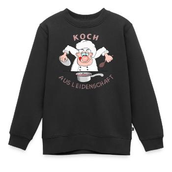 Chef of passion - Kids Premium Organic Sweatshirt - black - Front - AI Model Kid Female (0cm)