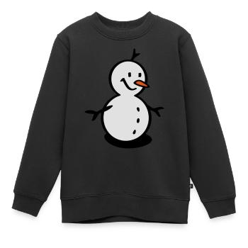schneemann - Kinder Premium Organic Sweatshirt - Schwarz - Vorne - AI Model Kid Female (0cm)