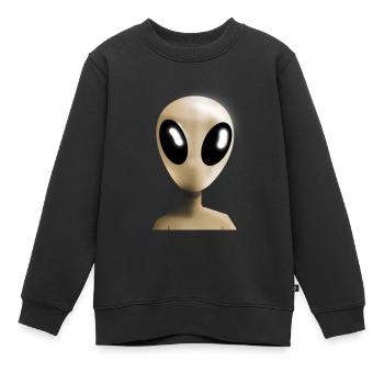 Außerirdische Geek - Kinder Premium Organic Sweatshirt - Schwarz - Vorne - AI Model Kid Female (0cm)