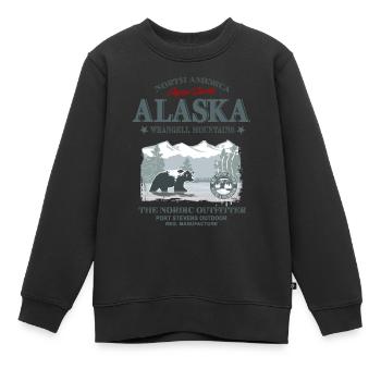Alaska - Grizzly Bear - Kinder Premium Organic Sweatshirt - Schwarz - Vorne - AI Model Kid Female (0cm)