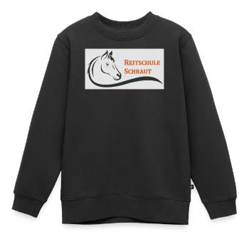 Reitschule Schraut Logo - Kinder Premium Organic Sweatshirt - Schwarz - Vorne - AI Model Kid Female (0cm)