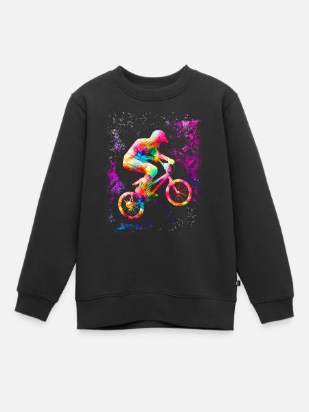 BMX pour les enfants | | de vélo BMX Vêtements Enfants - Sweat Premium enfant bio - noir