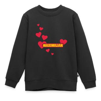 Maxi - Kinder Premium Organic Sweatshirt - Schwarz - Vorne - AI Model Kid Female (0cm)