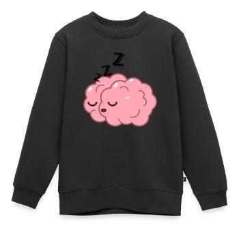 Cerveau fatigué - Sweat Premium enfant bio - noir - Devant - AI Model Kid Female (0cm)