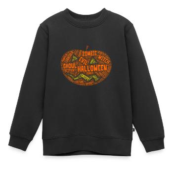 Halloween Halloween Halloween Halloween Halloween - Sweat Premium enfant bio - noir - Devant - AI Model Kid Female (0cm)