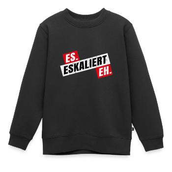 techno eskaliert witzig EDM Geschenkidee - Kinder Premium Organic Sweatshirt - Schwarz - Vorne - AI Model Kid Female (0cm)