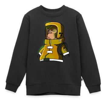 Monkeysta - Kinder Premium Organic Sweatshirt - Schwarz - Vorne - AI Model Kid Female (0cm)