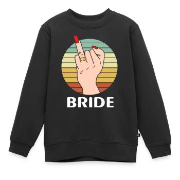 Mariage mariage majeur mariage - Sweat Premium enfant bio - noir - Devant - AI Model Kid Female (0cm)