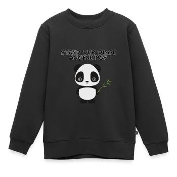 Stand der Dinge... Augenringe - Kinder Premium Organic Sweatshirt - Schwarz - Vorne - AI Model Kid Female (0cm)