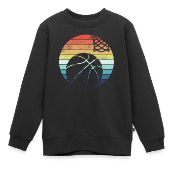 Basket-ball - Sweat Premium enfant bio - noir - Devant - AI Model Kid Female (0cm)