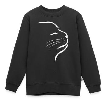 Chats Chats - Sweat Premium enfant bio - noir - Devant - AI Model Kid Female (0cm)