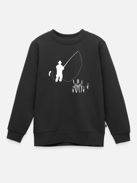 Fischen Fischer See - Kinder Premium Organic Sweatshirt - Schwarz