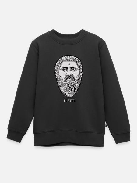 PLATON - Kids Premium Organic Sweatshirt - black