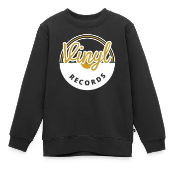Schallplatten - Kinder Premium Organic Sweatshirt - Schwarz - Vorne - AI Model Kid Female (0cm)