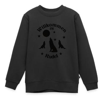 Willkommen im Wolf Rudel Wölfe heulen - Kinder Premium Organic Sweatshirt - Schwarz - Vorne - AI Model Kid Female (0cm)