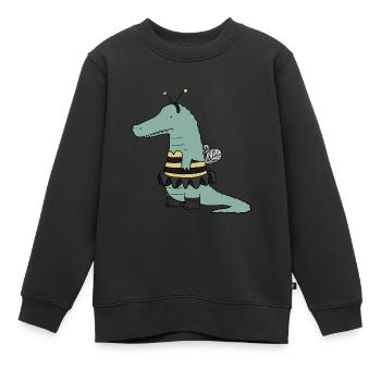 Kroko Hummel Biene Kostüm - Kinder Premium Organic Sweatshirt - Schwarz - Vorne - AI Model Kid Female (0cm)