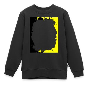 farbiger Krach Rahmen - Kinder Premium Organic Sweatshirt - Schwarz - Vorne - AI Model Kid Female (0cm)