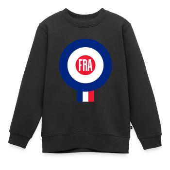 Frankreich - Kinder Premium Organic Sweatshirt - Schwarz - Vorne - AI Model Kid Female (0cm)