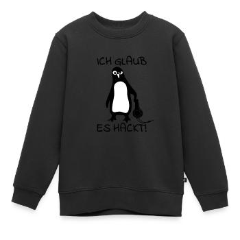 Pinguin Sudo - Kinder Premium Organic Sweatshirt - Schwarz - Vorne - AI Model Kid Female (0cm)