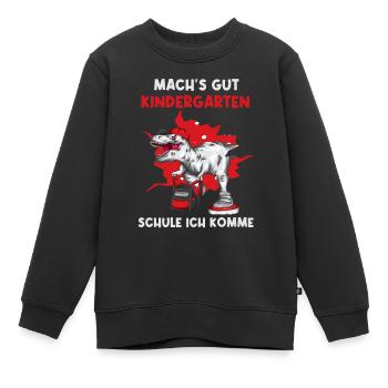 Einschulung Schulkind Erstklässler Schulbeginn - Kinder Premium Organic Sweatshirt - Schwarz - Vorne - AI Model Kid Female (0cm)