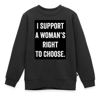 Frauenrechte - Kinder Premium Organic Sweatshirt - Schwarz - Vorne - AI Model Kid Female (0cm)