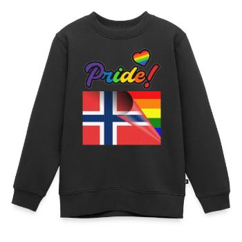 Fierté d’Oslo - Sweat Premium enfant bio - noir - Devant - AI Model Kid Female (0cm)