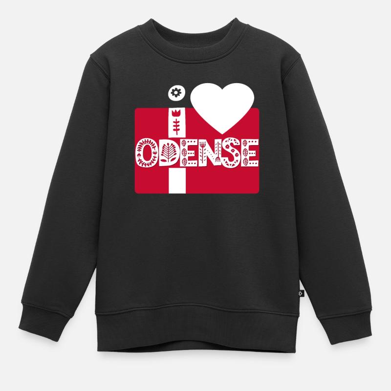Odense - Sweat Premium enfant bio - noir