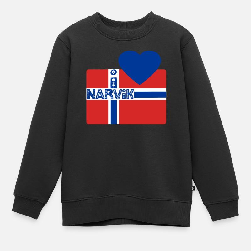 Narvik - Sweat Premium enfant bio - noir