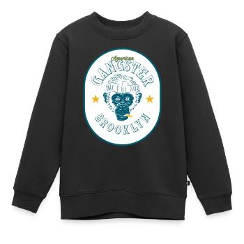 Brooklyn Gangsters - Sweat Premium enfant bio - noir - Devant - AI Model Kid Female (0cm)