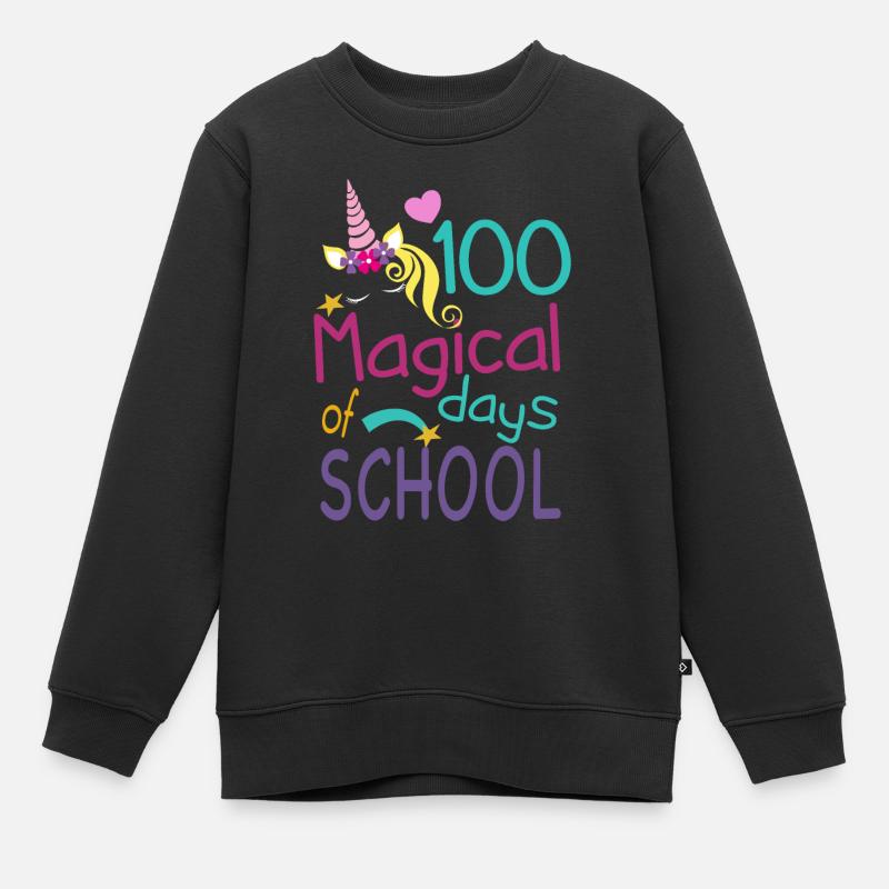 100 jours magiques - Sweat Premium enfant bio - noir